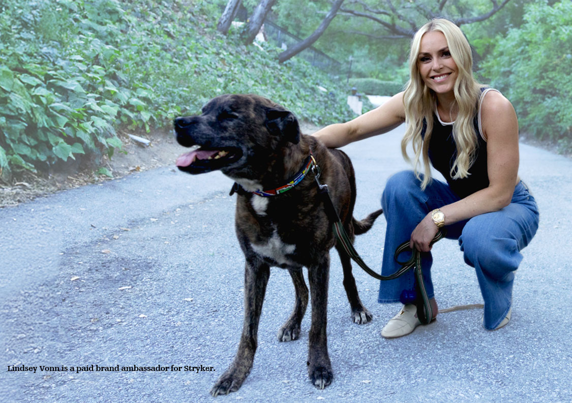 Lindsey Vonn is a Stryker Mako Partial Knee Recipient
