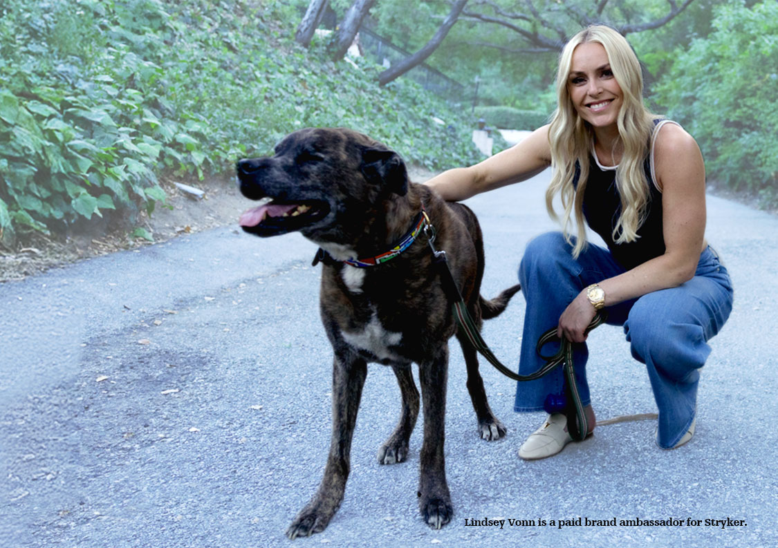 Lindsey Vonn is a Stryker Mako Partial Knee Recipient